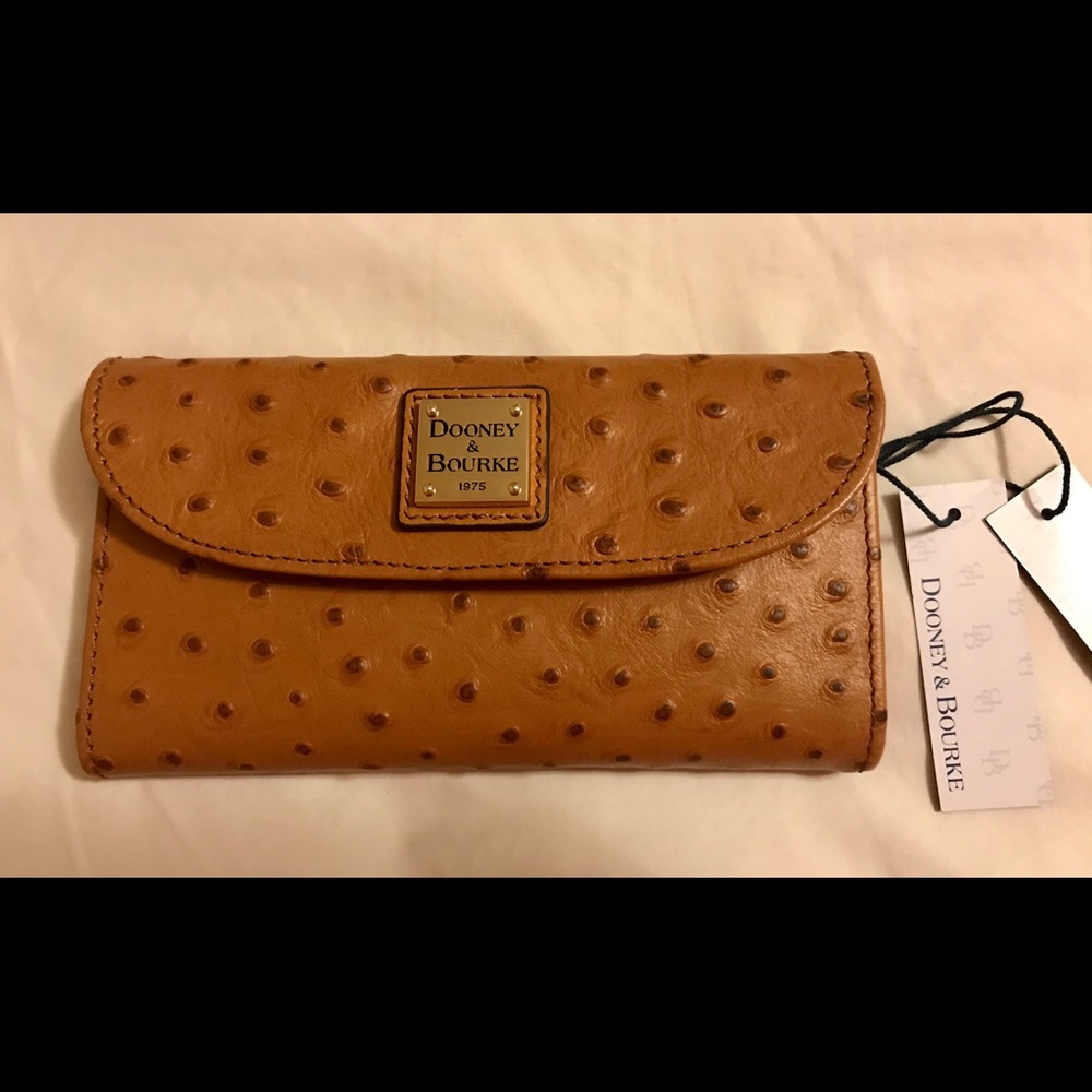 Dooney & Bourke Ostrich Leather Continental Clutch